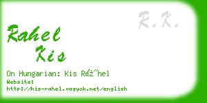 rahel kis business card